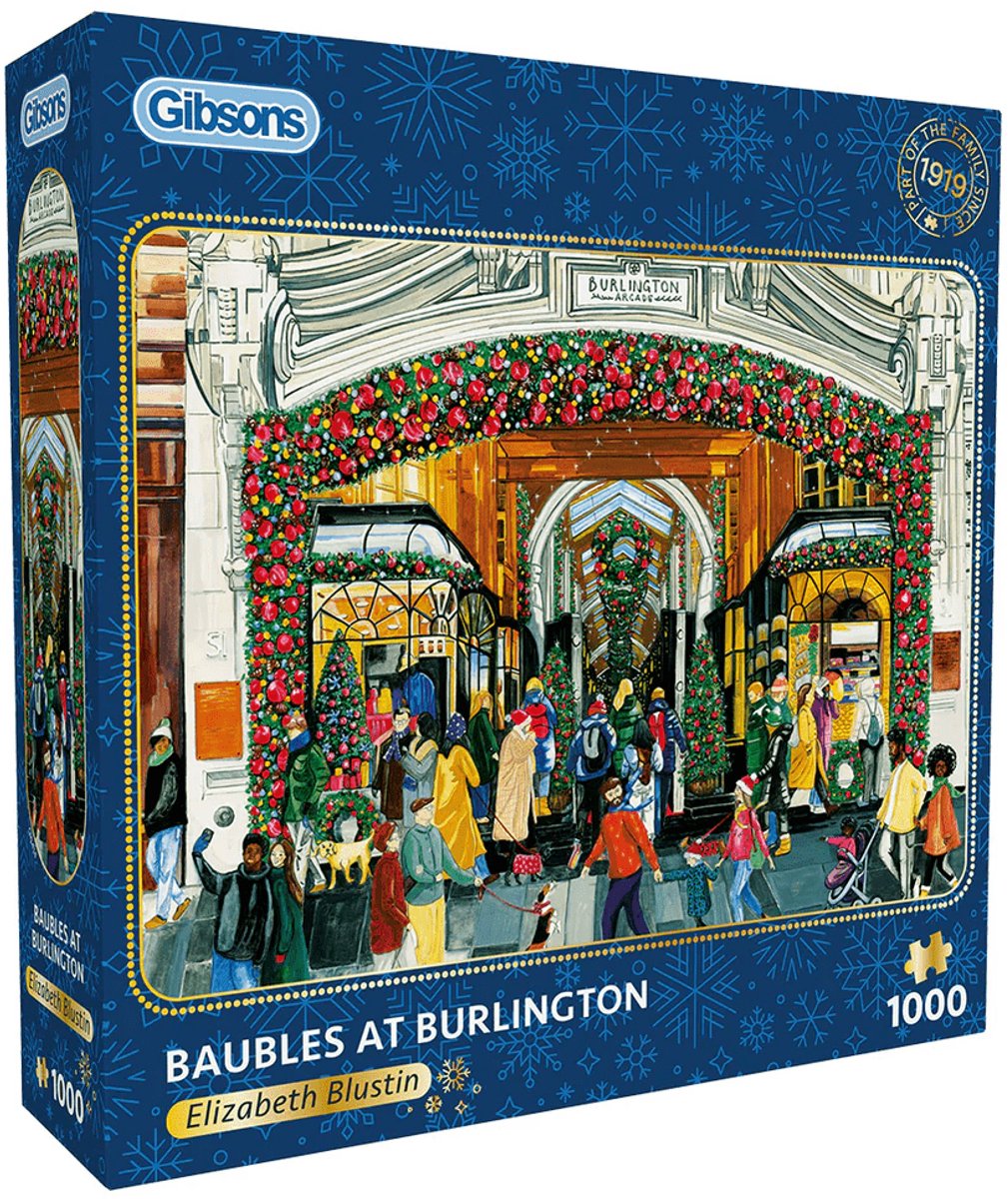 Gibsons – Baubles at Burlington Arcade (von Elizabeth Blustin) – 1000 Teile 49×68cm (B×H) – Puzzle für Erwachsene