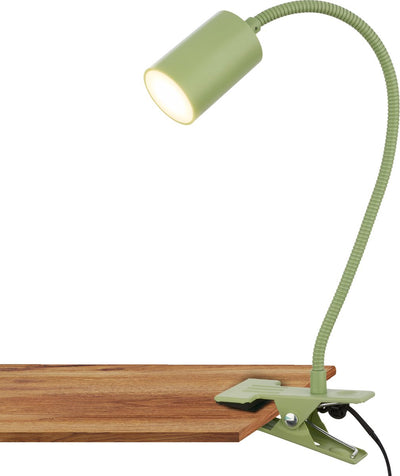 Briloner Fleks – Schreibtischlampe – Klemmlampe – neigbar klemmbar – Klemmstrahler mit warmweißem Licht – 3,5 W – grün – 40 x 10 x 6 cm