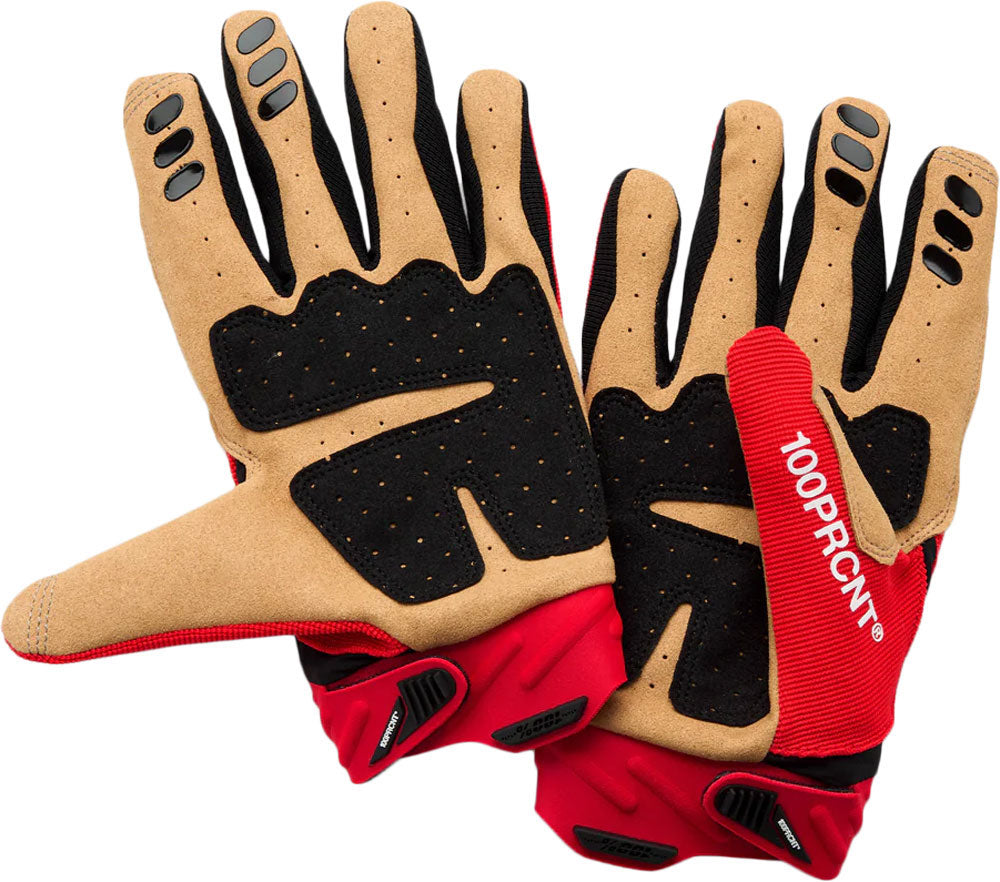 100 % Airmatic 2 – MTB-Handschuhe rot schwarz | m