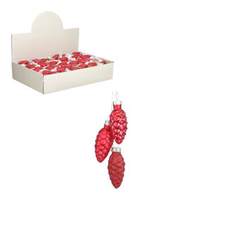 Haus der Jahreszeiten Weihnachten Ornament Dennenappel Red 6x3 cm