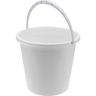 Eimer weiß mit Plastikgriff grau 10 l