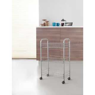 Tomado-Metaltex Tomado Metaltex Küchenbad Aufbewahrung Trolley Lugano 41x23x63 cm Räder
