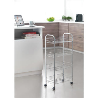 Metaltex Metaltex Kitchen Badezimmerlager -Trolley Ascona 41x23x84 cm Räder