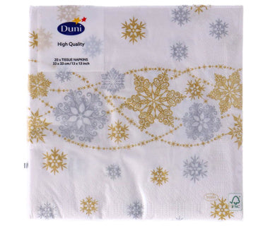 Duni -Servietten Schneewittchen 33x33 cm