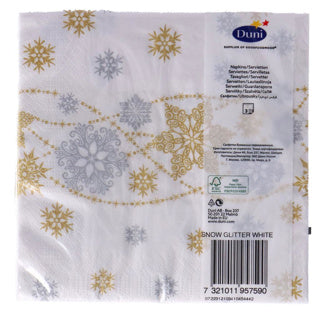 Duni -Servietten Schneewittchen 33x33 cm
