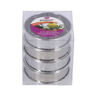 Patisse Patisse Flan -Rings Set von 4 8 cm Edelstahl