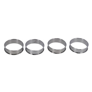 Patisse Patisse Flan -Rings Set von 4 8 cm Edelstahl