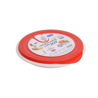 Rotho Microwaveboard Deep 1 l Micro Papaya rot mit Box