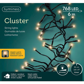 Lumineo Weihnachtsbeleuchtung LED-Cluster 768l 6m