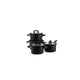 BK Flow Kühle schwarze Edelstahlpfanne 4-teilig Set