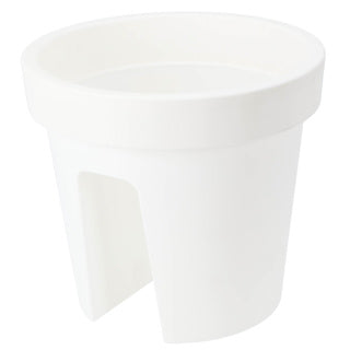 Grundlegende runde Balkon Bin 28 cm Weiß