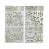 Schablone Plastik Schneemann Santa 2 Assorti