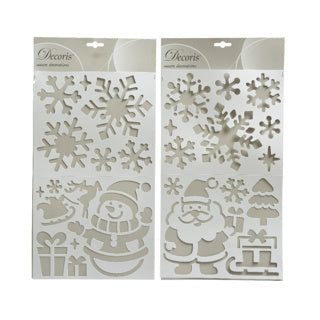 Schablone Plastik Schneemann Santa 2 Assorti
