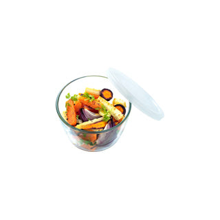 Pyrex Pyrex Cook und Gefrieren rundes Glasreinigungsskala mit Deckel 1.1L