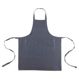 Leinen mehr Schürze Indi grau 75 x 90 cm
