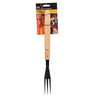 BBQ Collection BBQ Collection Luxus Fleischgabel 41 cm Eiche Edelstahl