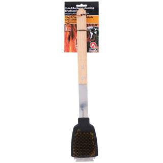 BBQ Collection BBQ Collection Pinsel mit Schraper Edelstahl Eiche