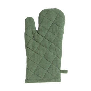 Leinen mehr Ofenhandschuh Indi Army Green 18 x 33 cm | 3 Stück