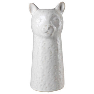 Gusta Vase Leopard Ø10 cm 6 x 26 cm Weiß
