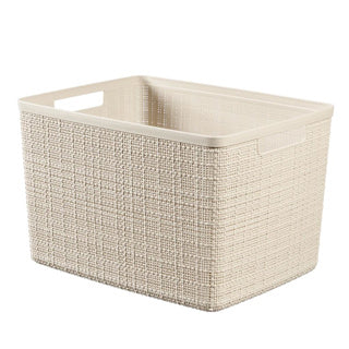 Hurver Jute Korb 20 l von weiß