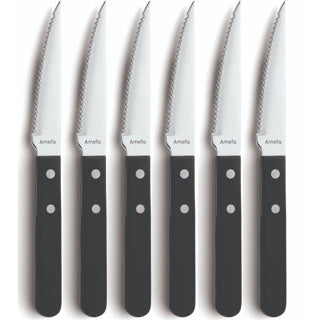 AMEFA AMEFA Pizza Steak Messer Set 6-teilig Schwarz