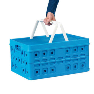 Sonnenwaren Sonnenwaren quadratische Klappkiste + Kühlertasche 32L 49x36x24.5 cm Blau