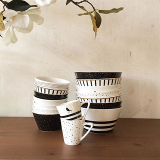 Niederländische Rose Amsterdam Loft COW 10 cm White Stripe Schwarz