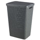 Curver Curver Waschkorb mit Deckel Jute Look 58L Dunkelgrau
