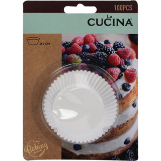 Basic la cucina Papiermuffin Dosen 6 cm 100 Stück Weiß weiß