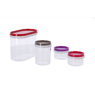 Alpina -Speicherboxen 4 Teile transparent