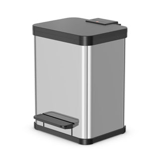 Hailo Hailo Oko Duo Plus M Pedal Eimer 2x9l Edelstahl Schwarz