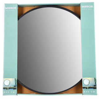 Spiegel runde Form 40 cm schwarz