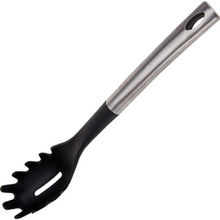 Ausgezeichnete Hauswaren -Hauswaren -Spaghettilpoon 33 cm Edelstahlschwarz Nylon