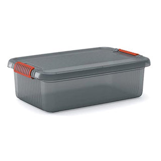 Kis K Latch Storage Box M mit Deckel 28 L transparent