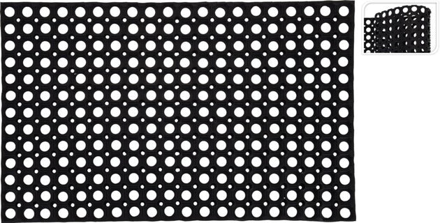 Basisgummi -Türmat mit Löchern 50x80 cm schwarz