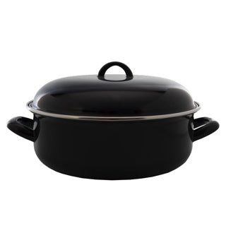 Kaiserliche Küche Braadpan Emaille Schwarz Ø28 cm 3,5 l