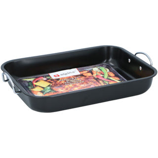 Alpina -Ofenschale 39x29x6 cm schwarz