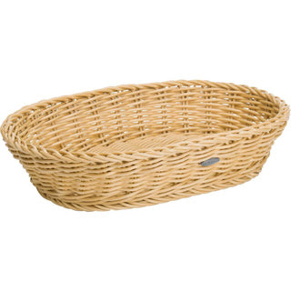 Westmark Bread Basket Wicker Look Oval 32x23x7 cm Beige Plastik