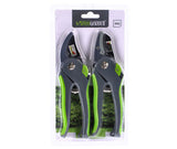 Pro -Gartengarten -Garten -Schere Set 2 Stück Geschwindigkeitsschere und Heckverdauung 20 cm - afbeelding 1