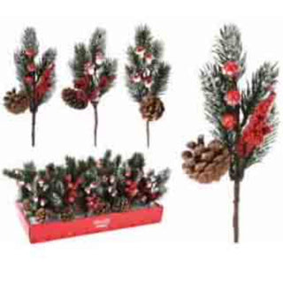 Weihnachtsstecker 22 cm 3 Assorti Design