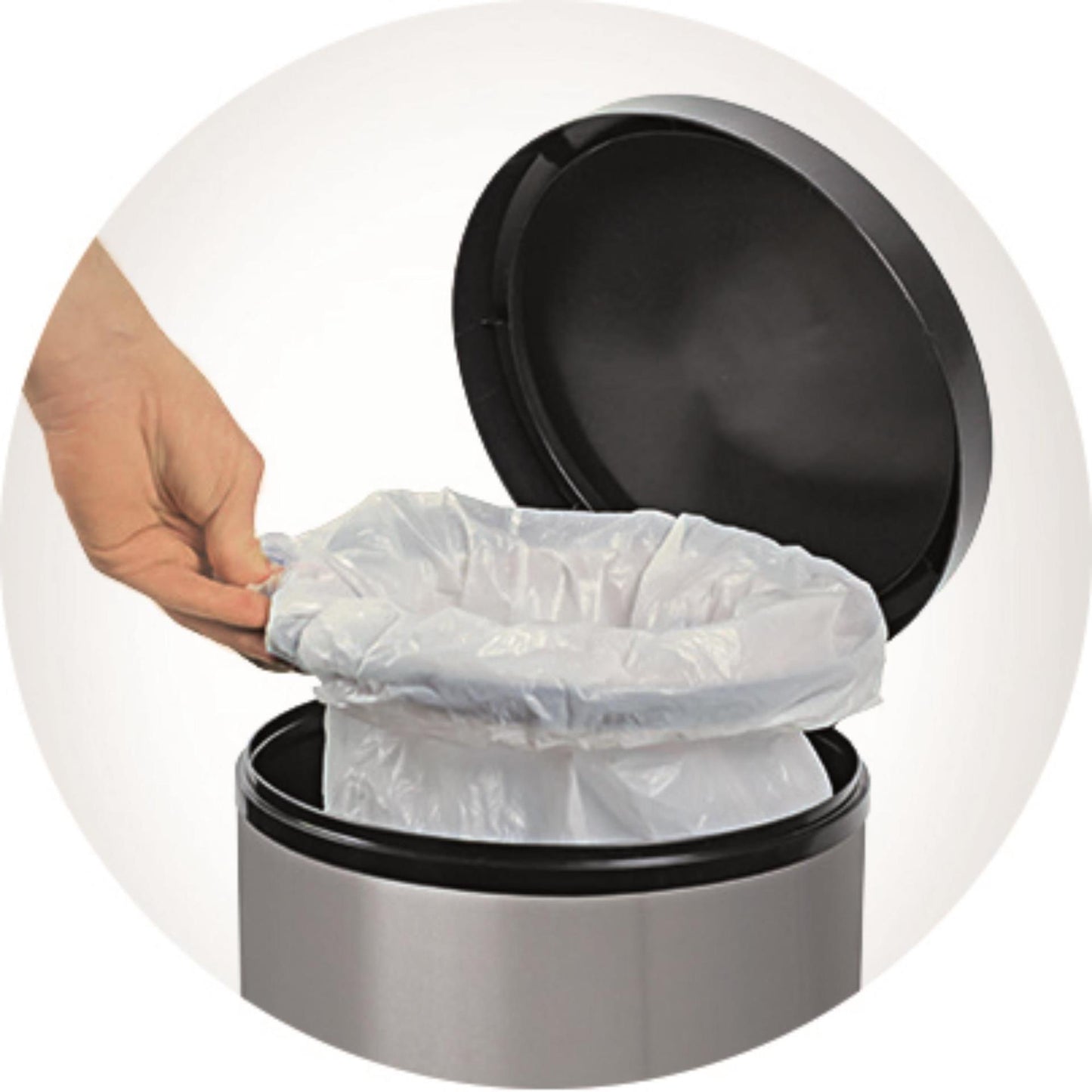 Rotho Rotho Paso Pedal Bin 30l Metallic Silber Schwarz