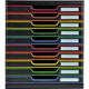 Schrank mit 10 Schubladen Exacompta Modulo schwarz