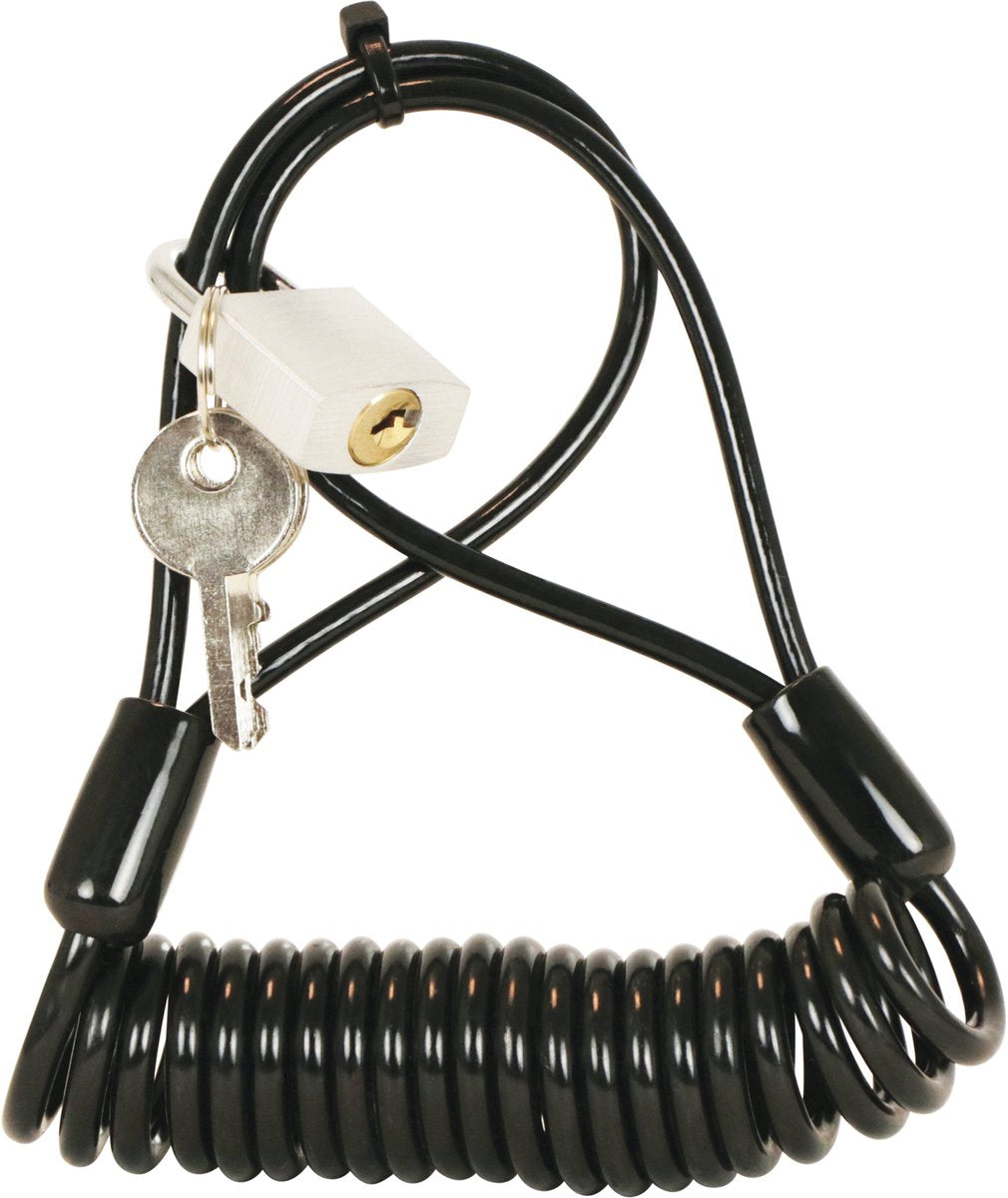 Dresco Spiralschloss – 4 mm – 150 cm – schwarz