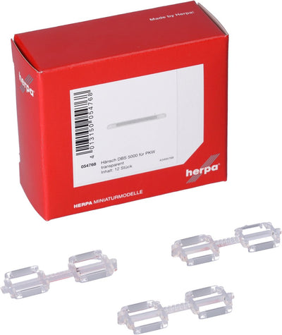 Herpa Hänsch DBS 5000 Schwenkbalken-Personenwagen, transparent (12 Stk.)