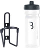 BBB Fahrrad-Kraftstofftank – Aluminium-Flaschenhalter mit Flasche – 550 ml – mattschwarz transparent – Rennrad Mountainbike – Trinkflaschenhalter Fahrrad – BBC-03C