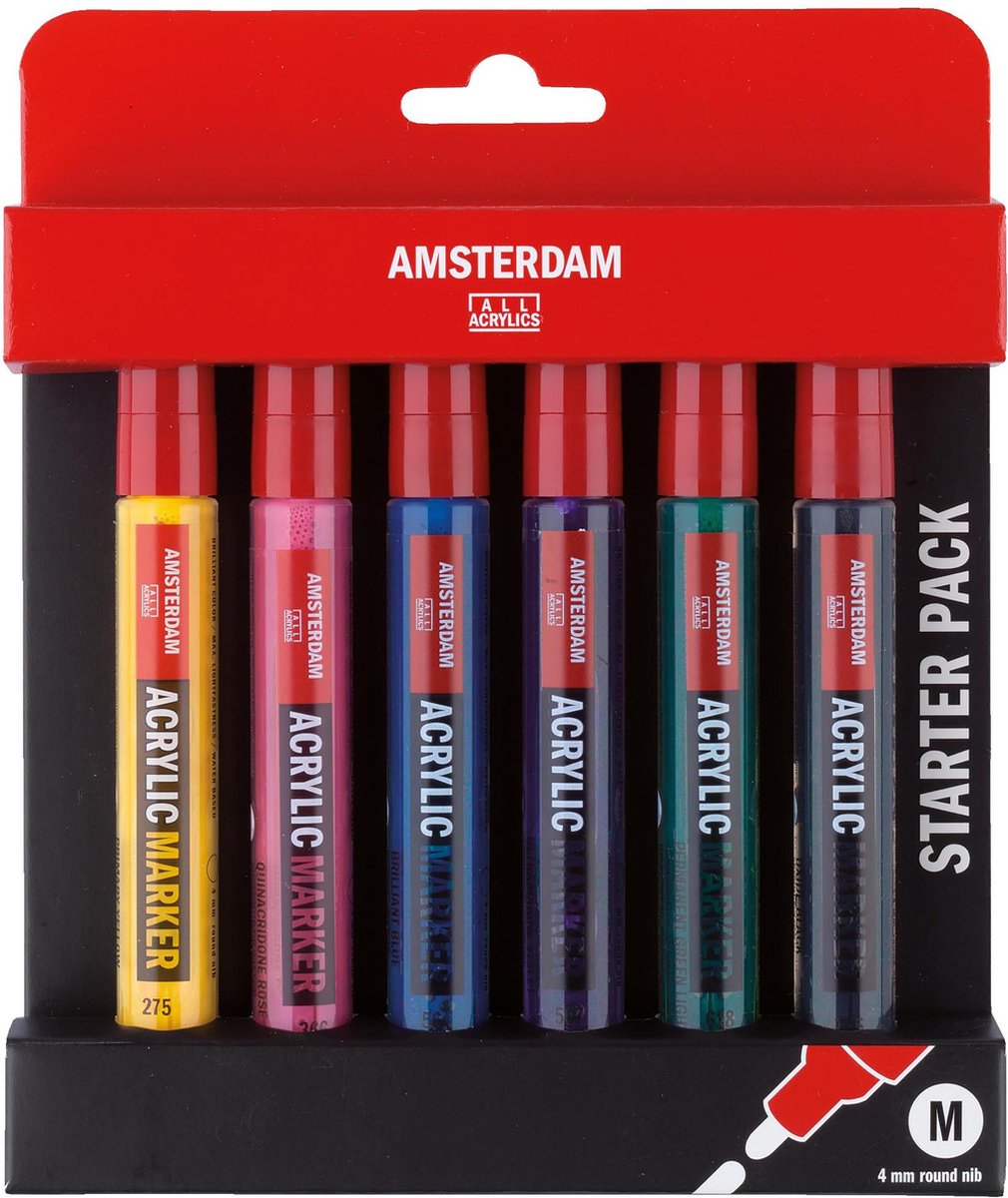 TALens Amsterdam Acrylmarker Basisisset, 6dlg.