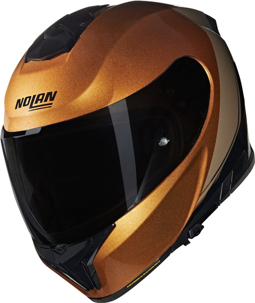 Nolan N80-8 Verniciatura Special 341 Ockerschwarz glänzender Integralhelm – Größe L – Helm