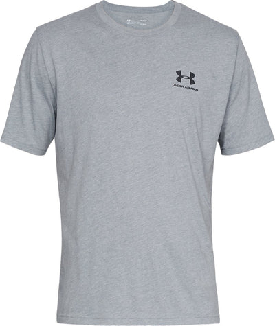 Under Armour UA M Sportstyle LC SS-Gry Herren-Sportshirt – Steel Light Heather – Schwarz