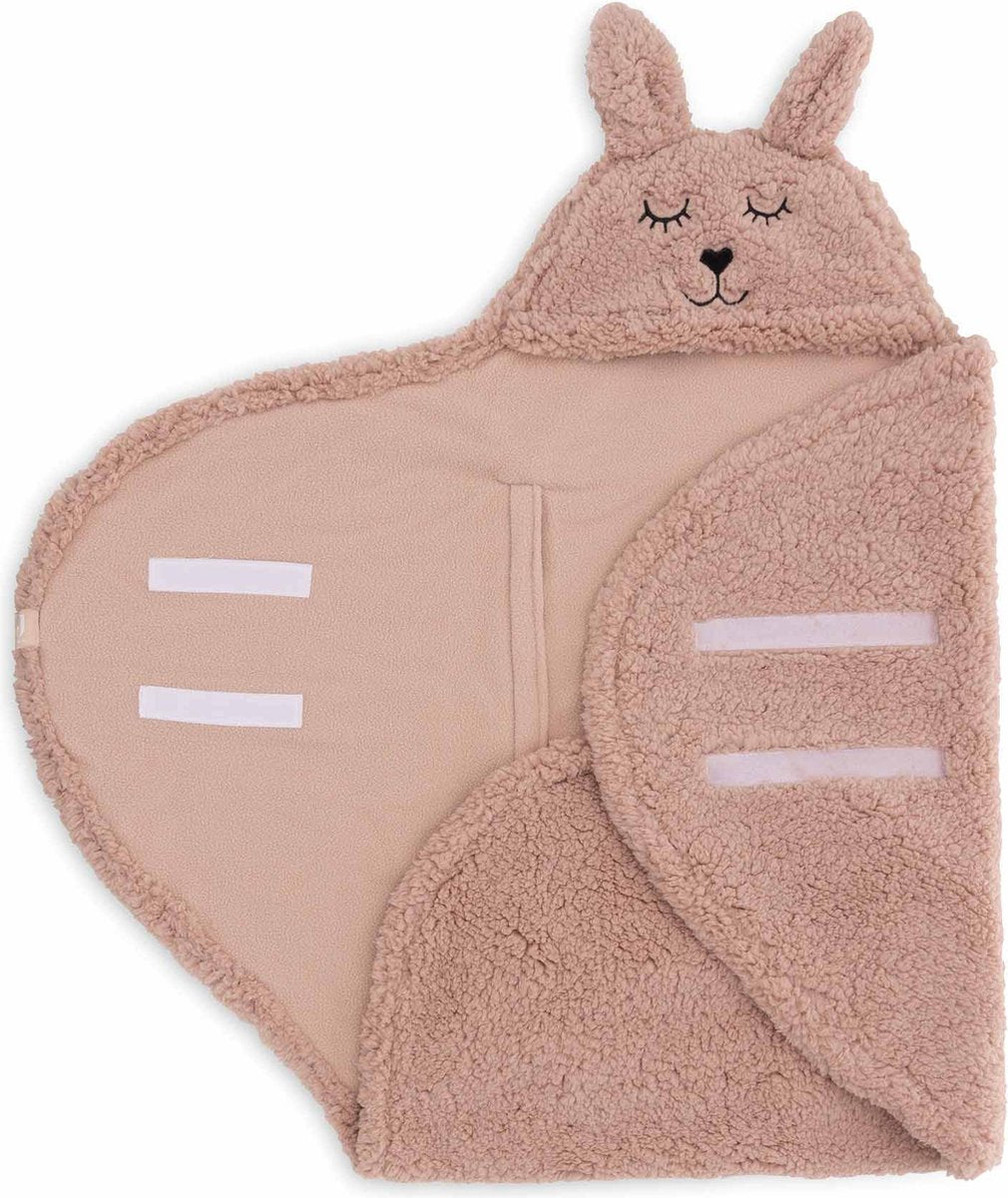 Jollein Baby-Wickeldecke – Hase – Wildrosa – 100 x 105 cm