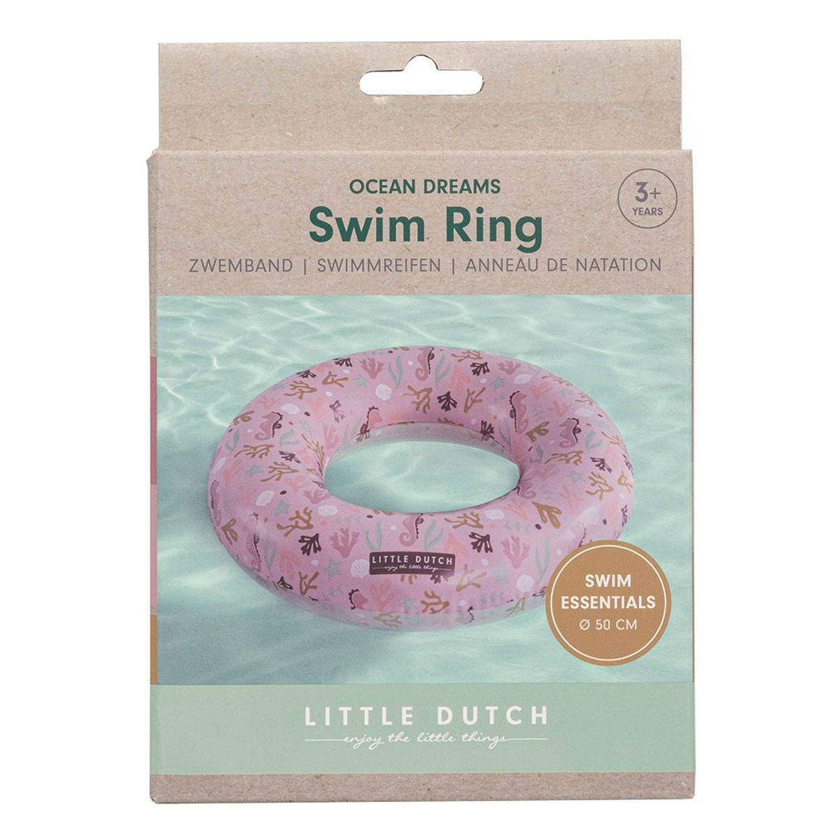 Kleine niederländische Ozeanträume Schwimmring rosa, 50 cm